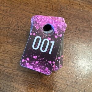 Hanger Tags - Pink, 1 Through 100